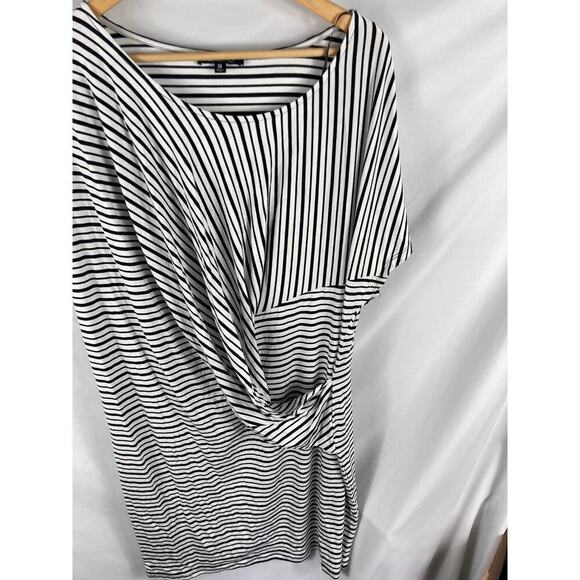 Rebel Wilson x Angels Twist Stripe Dress White Black Size 2X - Picture 4 of 6